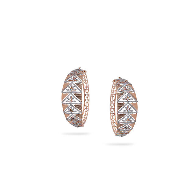 Geometric Sparkle Diamond Bangle 