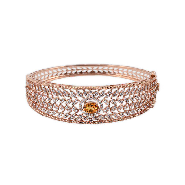 Elegant Citrine Bangle,,hi-res 