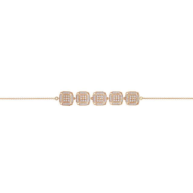 Sleek Gold and Diamond Bracelet,,hi-res 2