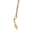 Curved Motif Diamond and Gold Pendant,,hi-res 2