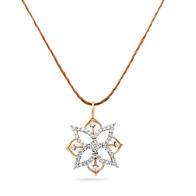 Floral-Inspired Diamond and Gold Pendant,,hi-res 