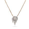Circular Diamond and Gold Pendant,,hi-res 