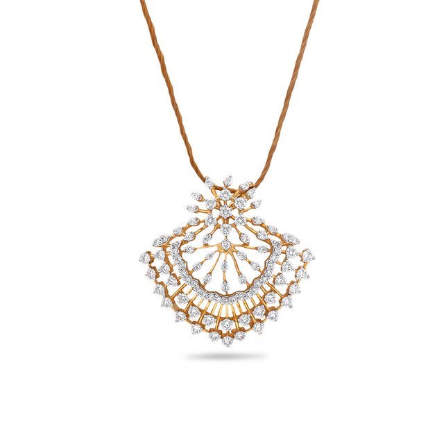 Statement Diamond and Gold Pendant,,hi-res 