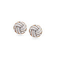 Sleek Circular Diamond Stud Earrings,,hi-res 