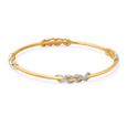 Interwoven Gold Elegant Bangle 