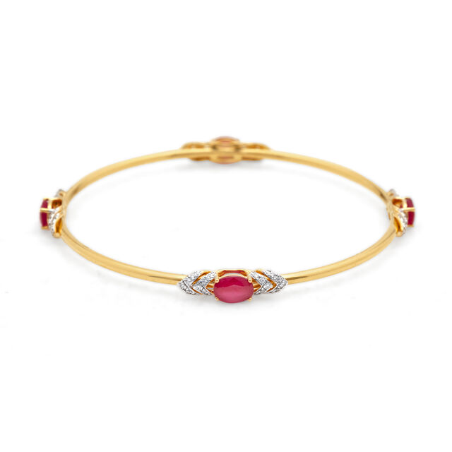 Radiant Crimson Gold Bangle,,hi-res 