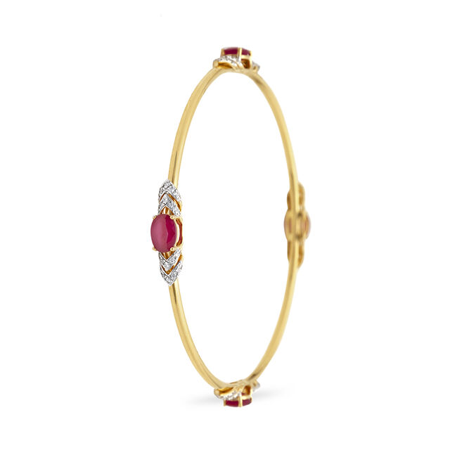 Radiant Crimson Gold Bangle,,hi-res 2