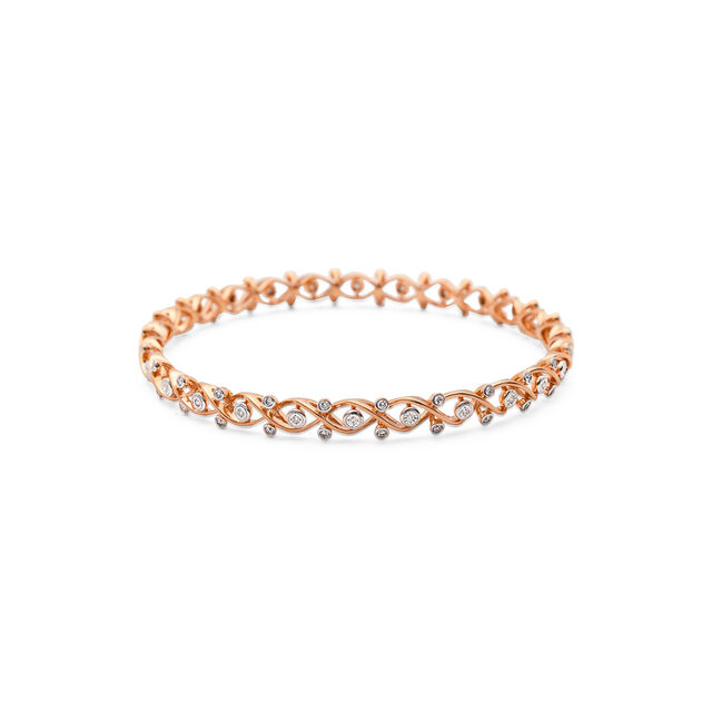 Rose Gold Vine Bangle,,hi-res 