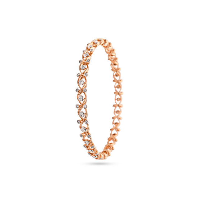 Rose Gold Vine Bangle,,hi-res 2