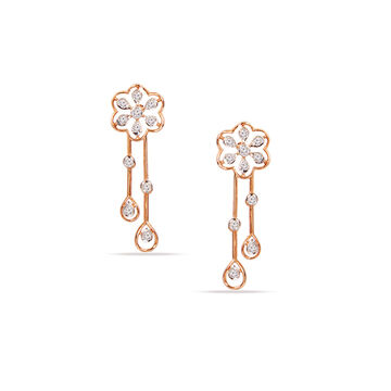 Tanishq 18KT Diamond Drop Earring for Women