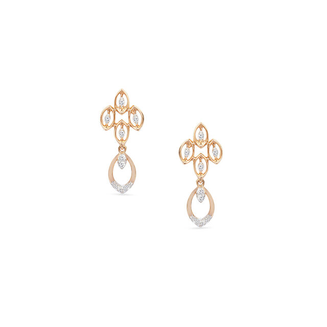 Tanishq 18KT Diamond Drop Earring for Women 