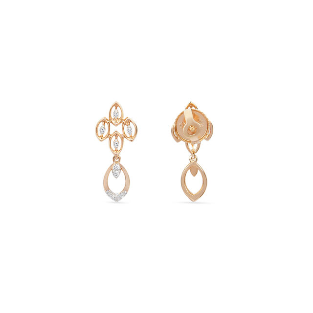 Tanishq 18KT Diamond Drop Earring for Women 4