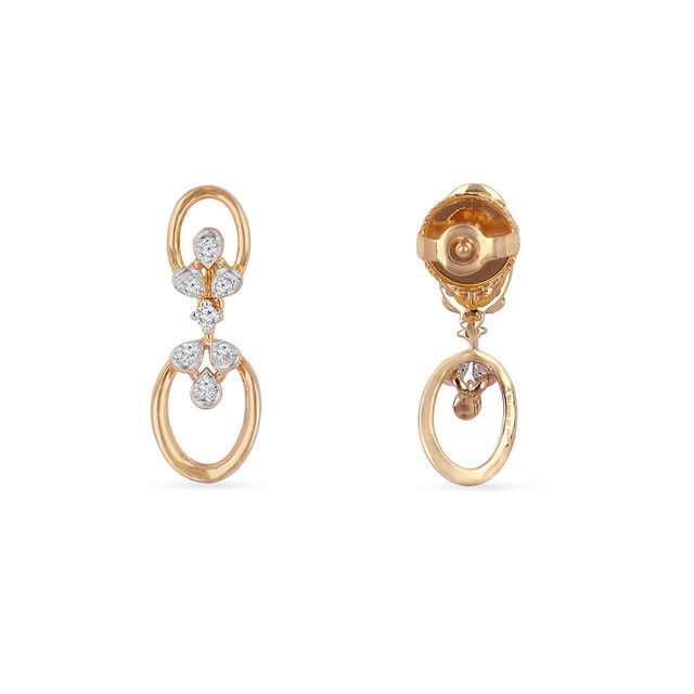 Tanishq 18KT Diamond Drop Earring for Women 3