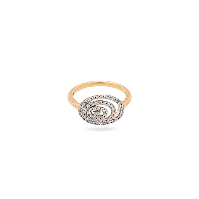 Gold Halo Diamond Ring,,hi-res 