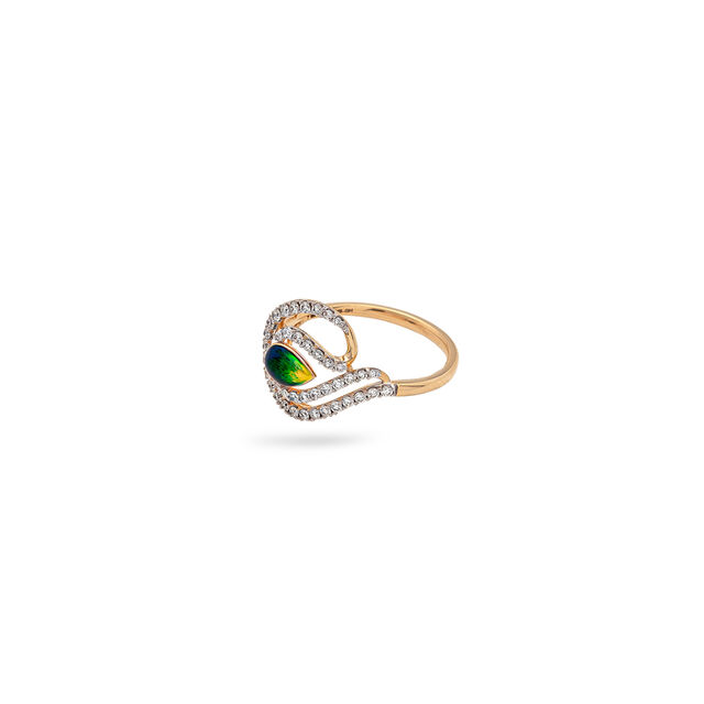 Diamond Leaf Gem Ring,,hi-res 2