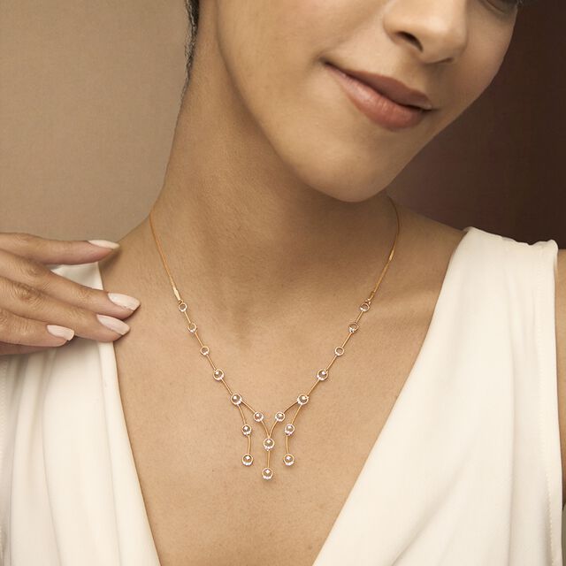 Tanishq 18KT Diamond Necklace for Women 2