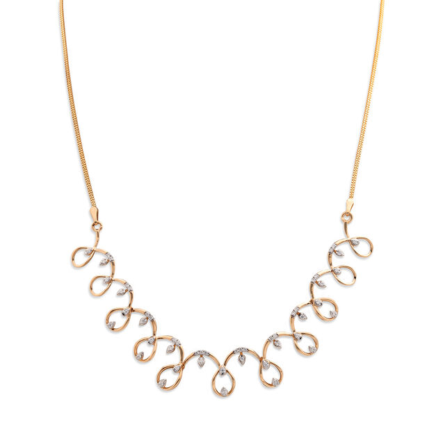 Radiant Swirl Diamond Necklace,,hi-res 