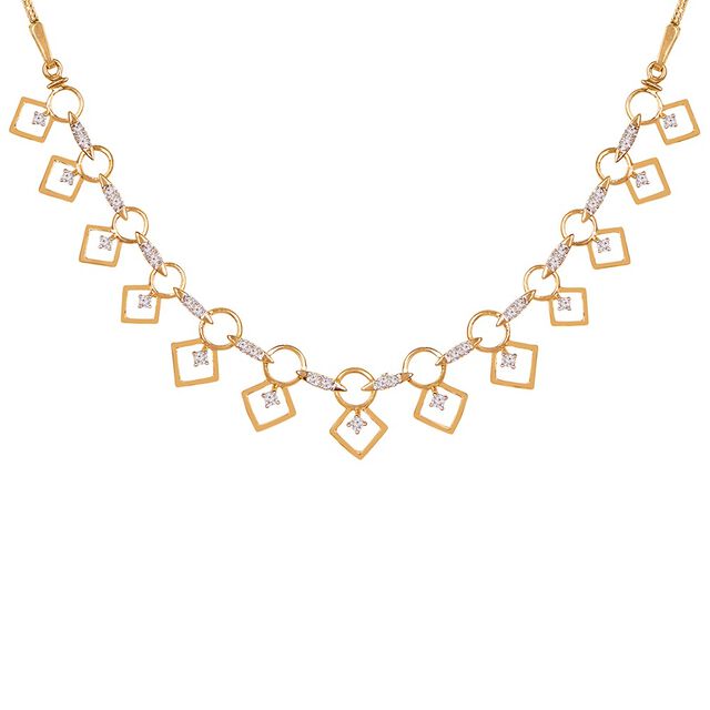 Tanishq 18KT Diamond Necklace for Women 2