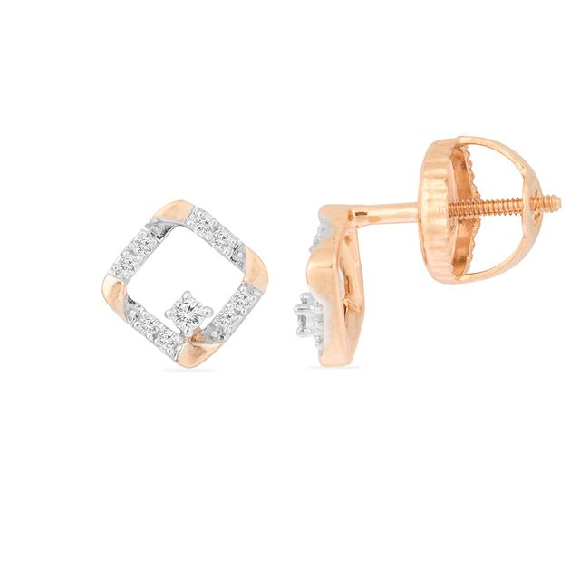 Tanishq 18KT  Gold Stud Earring for Women 2