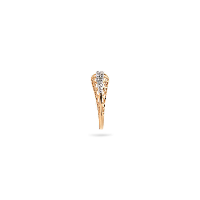 Captivating Gold Diamond Studded Ring,,hi-res 2
