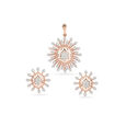 Tanishq 18 Karat Diamond Pendant and Earrings Set for Women 2