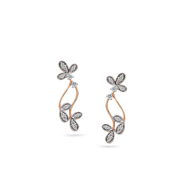 Diamond Blooms Stud Earrings,,hi-res 