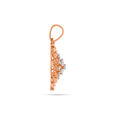Floral Diamond Gold Pendant Set 3