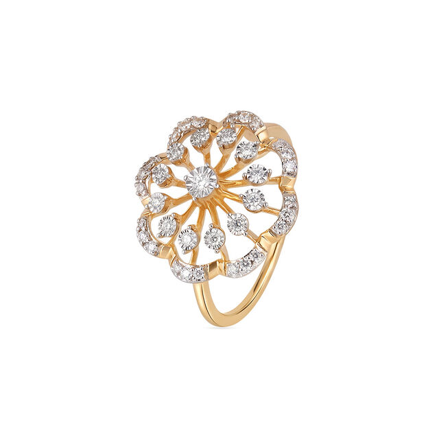 Shimmering Floral Diamond Ring 3