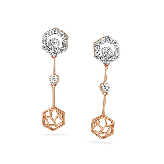 Regal Rose Gold Diamond Necklace Set 3