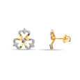 Whimsical Clover Heart Studs 2