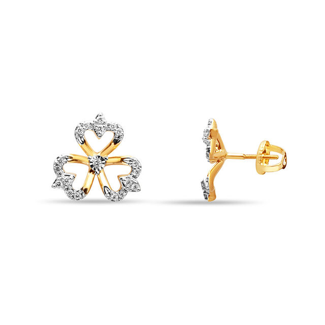 Whimsical Clover Heart Studs 2