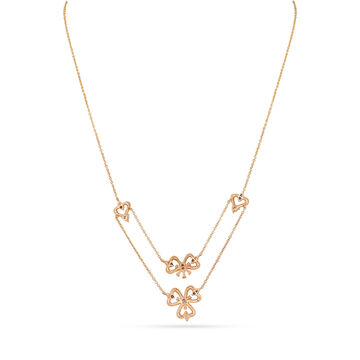Whimsical Clover Heart Chain.