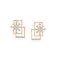Tanishq Rose Gold & Diamond Stud Earrings for Women 