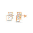 Tanishq Rose Gold & Diamond Stud Earrings for Women 2