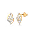 Tanishq Yellow Gold & Diamond Stud Earrings for Women 2