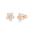 Tanishq Rose Gold & Diamond Stud Earrings for Women 2