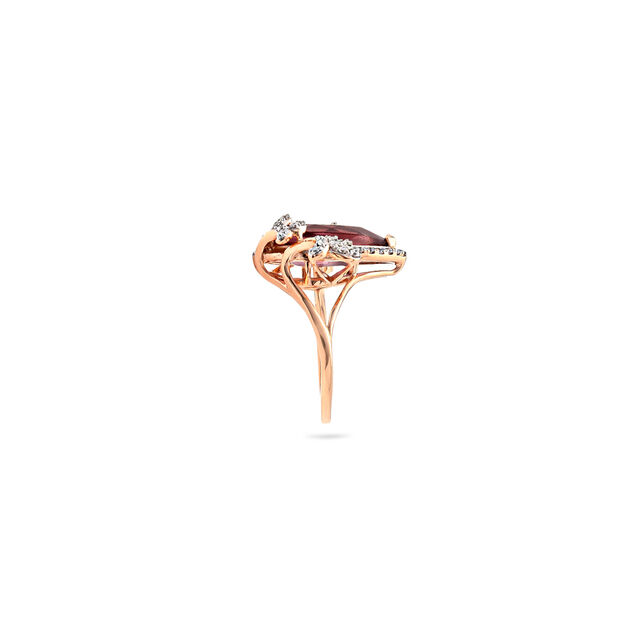 Crimson Embrace Rose Gold Ring,,hi-res 3