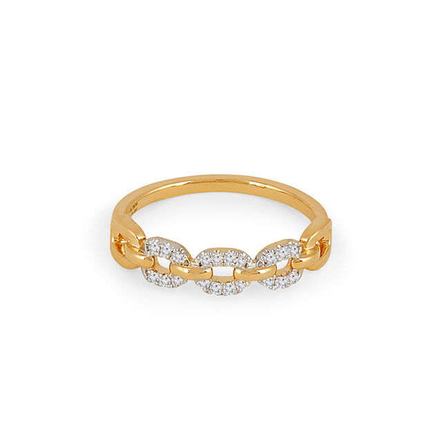 Tanishq 18 KT Linked Diamond Ring for Women 