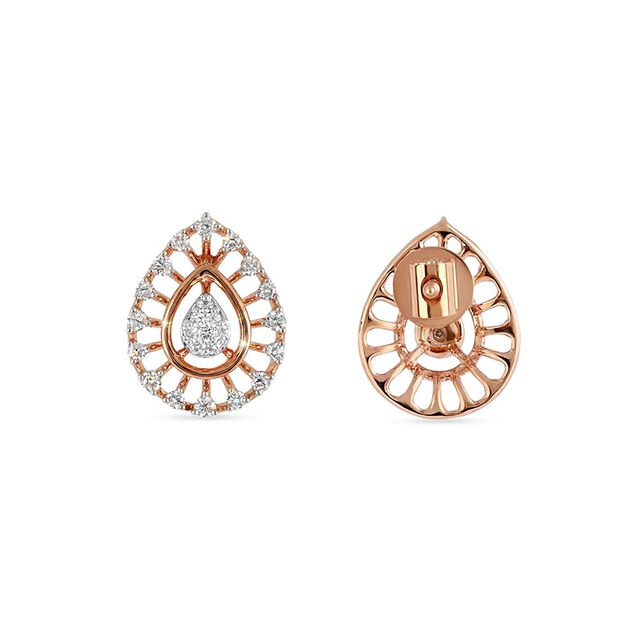 Tanishq 18 KT Radiant Drop Studs for Women 3