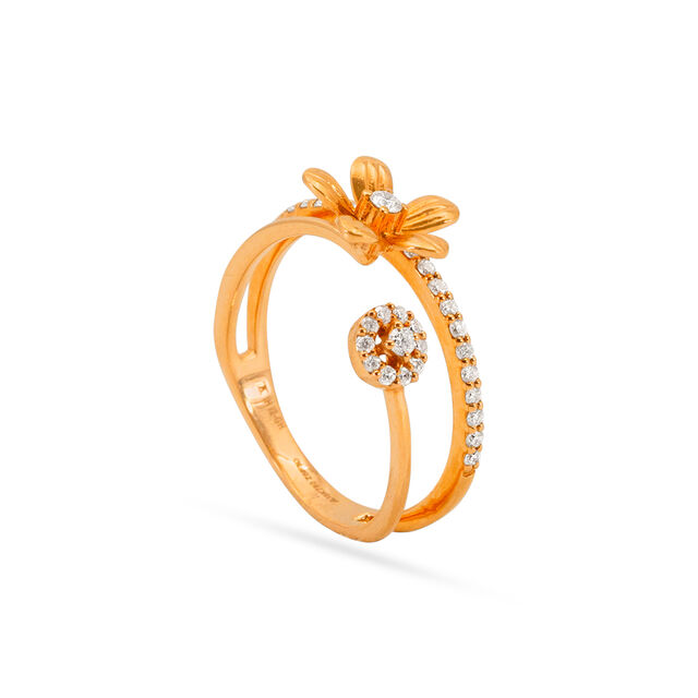 Tanishq 18 KT Diamond Finger Ring for Women