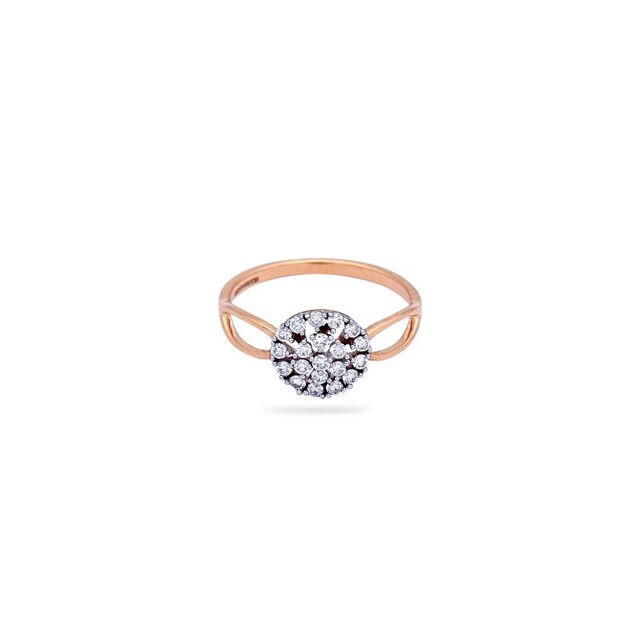 Fleur Gold studded ring 