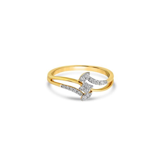 Curved Grace Gold Band 2