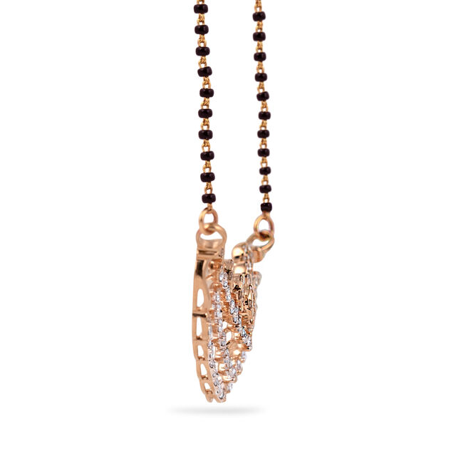 Crescent Elegance Diamond Mangalsutra 2