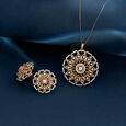 Enchanting Floral Pendant Set 