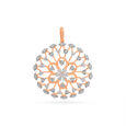 Tanishq 18 Karat Diamond Pendant and Earrings Set for Women 2