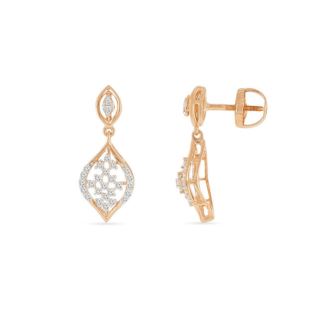 Tanishq 18 KT Open Drop Studs for Women 2