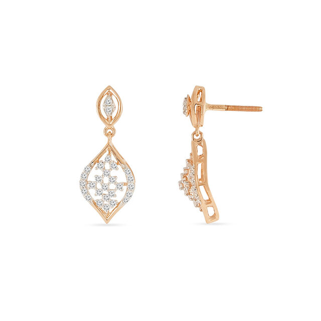 Tanishq 18 KT Open Drop Studs for Women 4