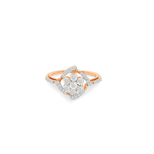 Tanishq 18 KT Diamond Finger Ring for Women 