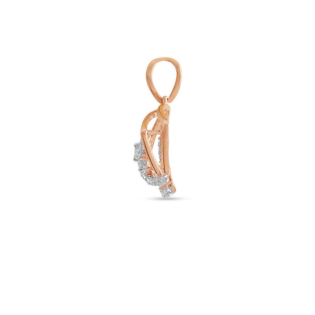 Tanishq 18KT Diamond Pendant and Earrings Set for Women 2