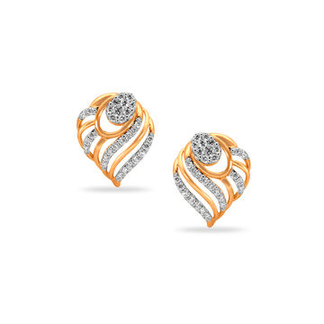 Tanishq 18 Karat Diamond Pendant and Earrings Set for Women